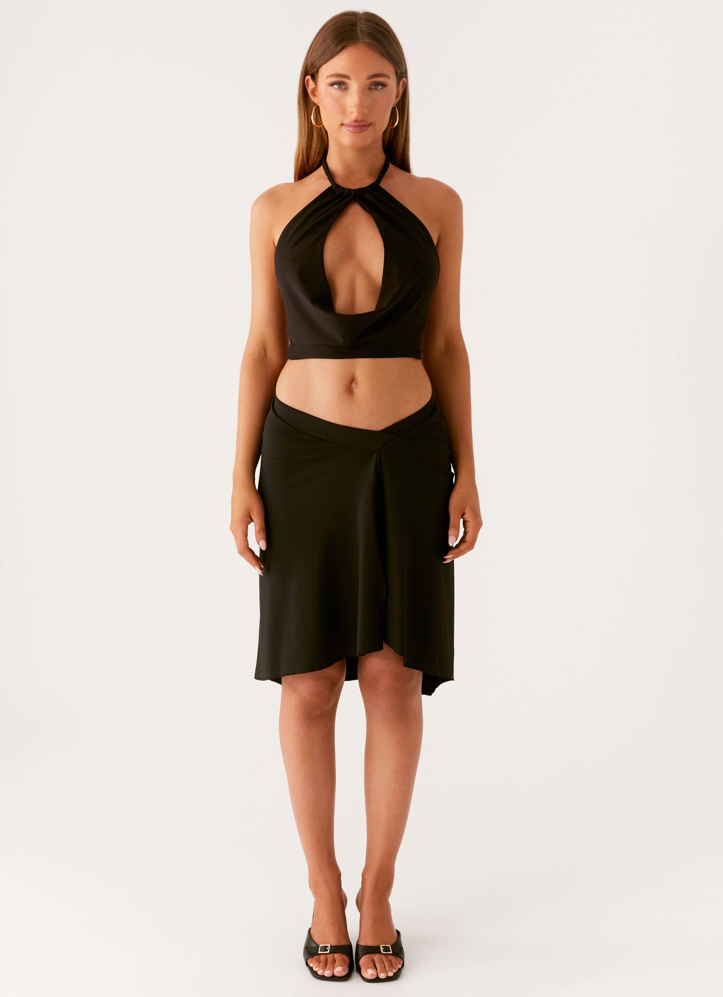 Calisa Cowl Top - Black