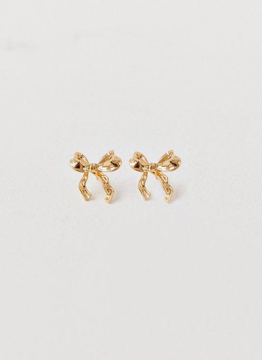 Kindra Mini Bow Earring - Gold
