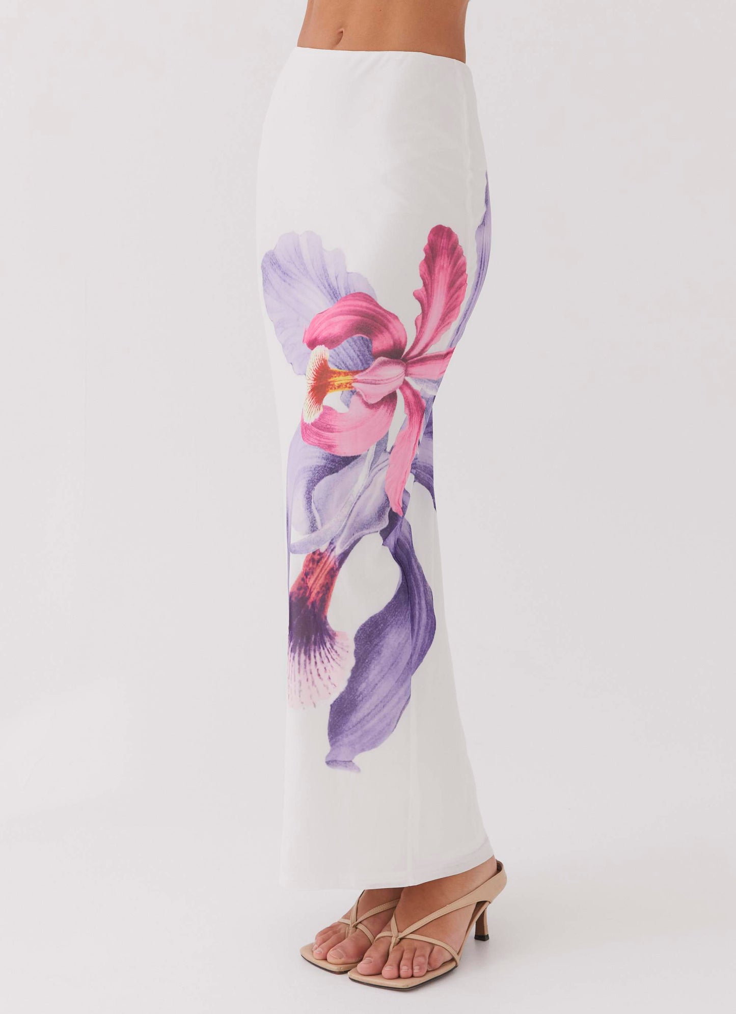 Waiting For Dawn Mesh Maxi Skirt - White