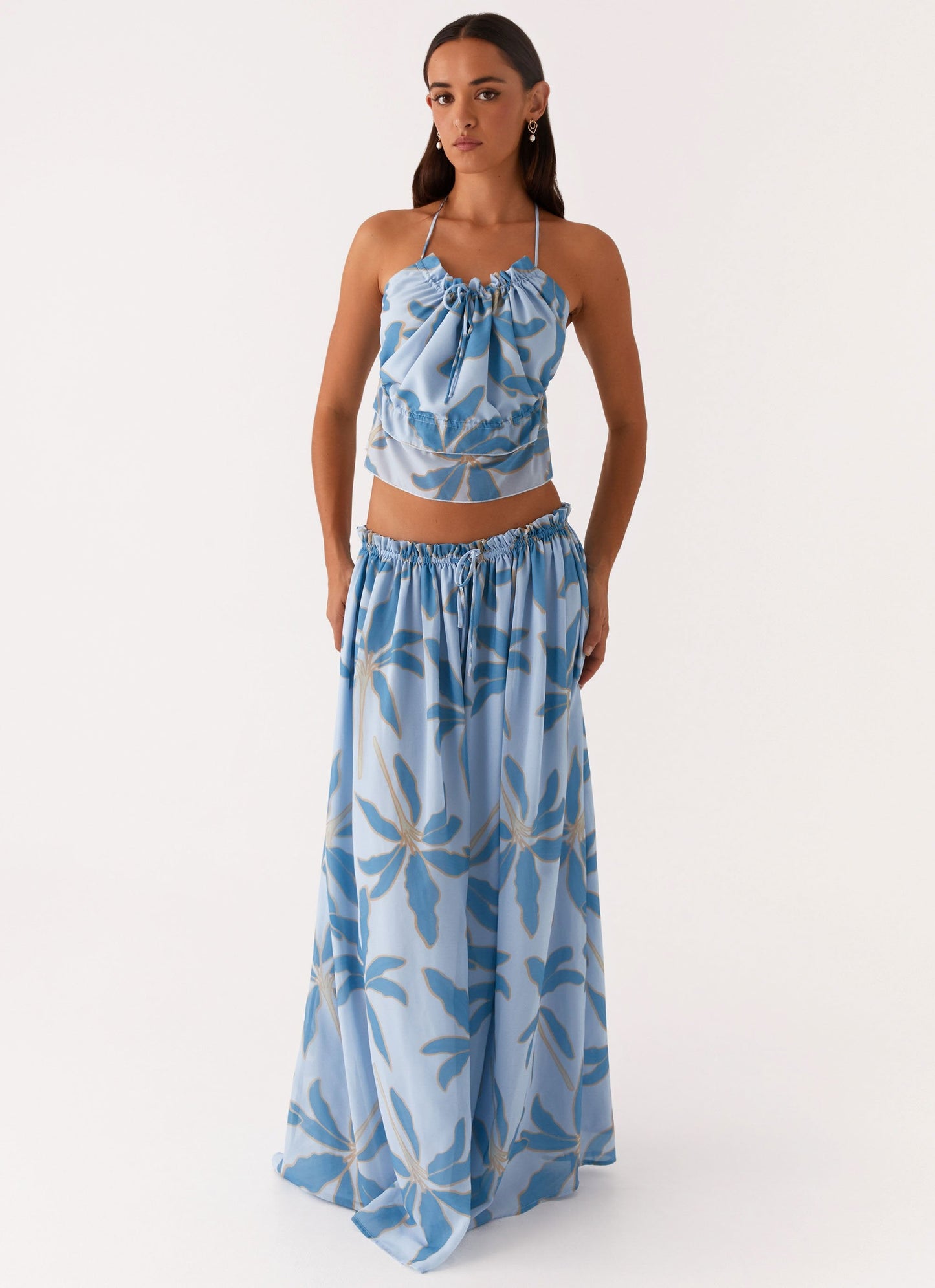 Zaya Backless Top - Opulent Blue